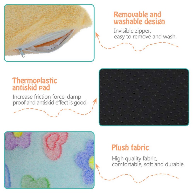 HOMEYA Small Animal Pet Bed, Sleeping House Habitat Nest for Guinea Pig Hamster Hedgehog Rat Chinchilla Hideout Bedding Snuggle Sack Cuddle Cup Cage Accessories with Removable Washable Mat(Blue) - Image 4